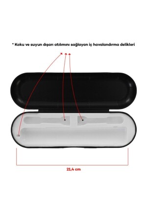 Schutzhülle für elektrische Zahnbürsten von Oral B – Aufbewahrungsbehälter – hygienische Reisebox – Schwarz - 4