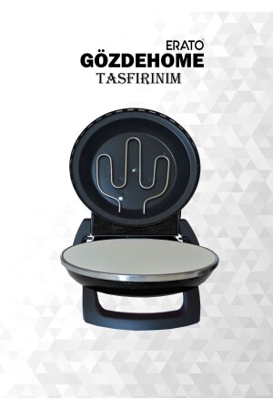 Schwarz - Erato Taşfırınım Pizzamaschine, Lahmacun-Maschine Natursteinofen - Timer - 400 °C Taş900 - 6