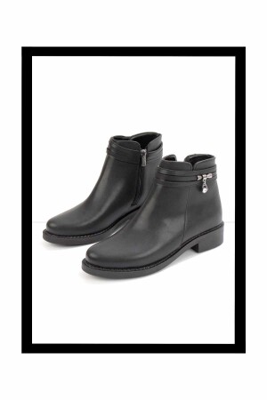 Schwarze Damenstiefel und Stiefeletten K02156047009 - 1