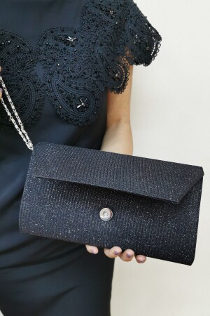 Schwarze Glitzer-Clutch für Damen, Abendkleid, Abendtasche - 5