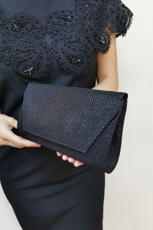 Schwarze Glitzer-Clutch für Damen, Abendkleid, Abendtasche - 6