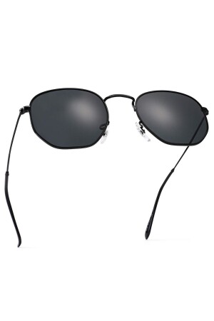 Schwarze Herrensonnenbrille mit fünfeckigem Metallrahmen MP20DB308 - 2