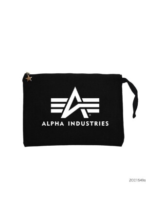 Schwarze, mit Clutch gefütterte Geldbörse/Handtasche von Alpha Industries - 2