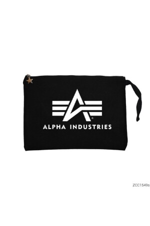 Schwarze, mit Clutch gefütterte Geldbörse/Handtasche von Alpha Industries - 3