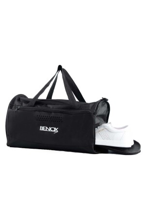 Schwarze Sport- und Reisetasche mit Schuhfach - 1