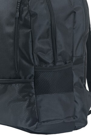 Schwarzer Rucksack, Unisex-Sporttasche und Tagestasche - 7