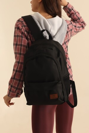 Schwarzer Unisex-Rucksack mit großen Ösen RSMD-06 - 5