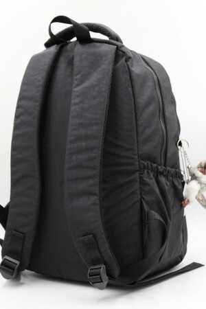 Schwarzer, wasserfester Crinkle-Stoff, großer Schulrucksack, Reisetasche / 2300 2300sırtmxs - 7