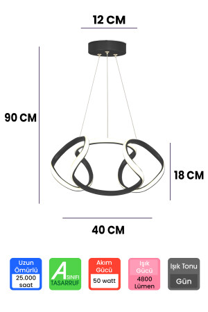 Schwarzes Gehäuse, Tageslicht-Dron, moderner LED-Kronleuchter, Dron-LED-Kronleuchter, Drohne - 4