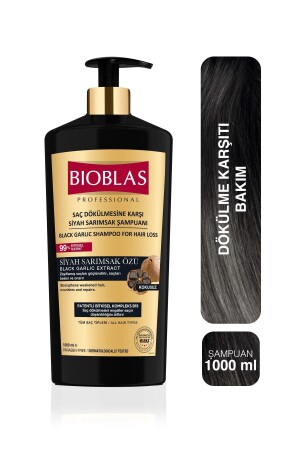 Schwarzes Knoblauchshampoo 1000 ml Intensivformel gegen Haarausfall - 2