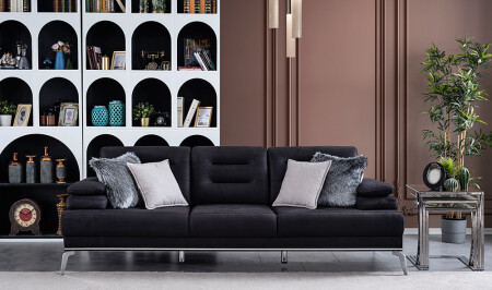 Schwarzes Sofa von Vienay - 6