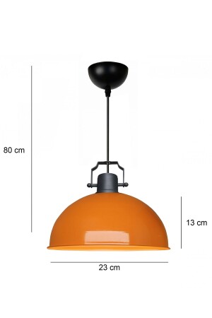 Schweizer Retro-Hängelampe aus orangefarbenem Metall, für Café, Restaurant, Küche, Eingang, Ayd-3582 - 5