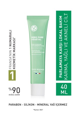 Sebo Pure Vegetal Gel-Creme für zu Akne neigende Haut – Zink & pflanzliche Salicylsäure & Allantoin – 40 g 32070 - 1