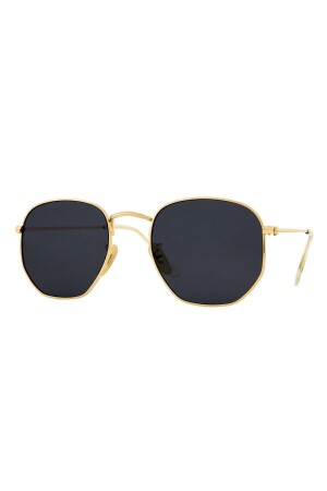 Sechseckige goldene polarisierte Metallsonnenbrille HEXAGONAL GOLD - 3