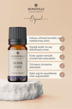 Sedir Uçucu Yağı 10 ml %100 Saf ve Doğal (Cedarwood Essential Oil) - 4