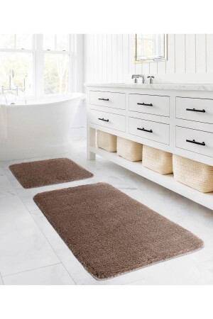 Segura Peluş Vizon Kaydırmaz Taban 2li Banyo Paspası 60 X 100 - 50 X 60 - 3