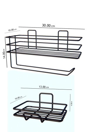 Selbstklebender Badezimmer-Regal, Papierhandtuchhalter und Seifenschalen-Set aus Metall, Organizer - 8