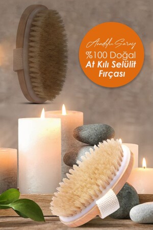 Selülit Karşıtı %100 Doğal At Kılı Selülit Fırçası At Kılı Fırçası - 2