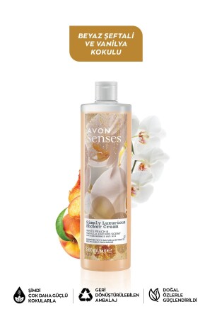 Senses Simply Luxurious Beyaz Şeftali Ve Vanilya Kokulu Krem Duş Jeli 500 Ml. - 4