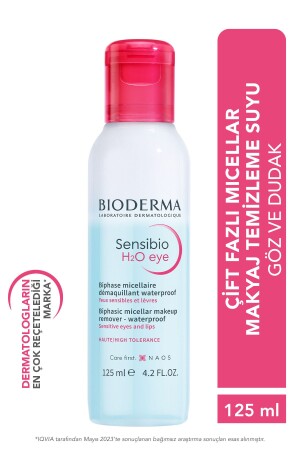 Sensibio H2O Eye Çift Fazlı Göz, Dudak, Kirpik Micellar Makyaj Temizleyici Provitamin B5 125 ml 1003122237 - 3