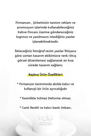 Seramik Kahve Fincanı Resimli Baskı Tasarım Kendin Tasarla Kişiye Özel Firma Logolu VG420374 - 8