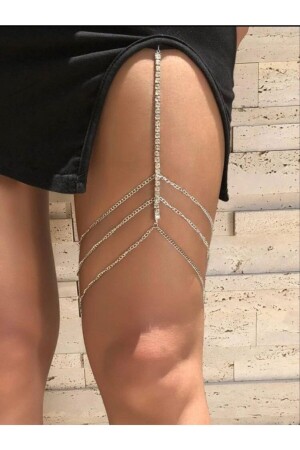 Şerit Pırlanta Taşlı Bacak Aksesuarı Leg Accessory Zirkon - 2