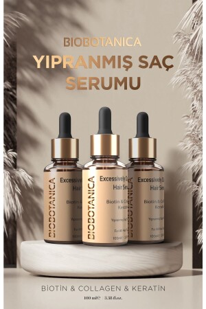 Serum für geschädigtes Haar, Biotin, Kollagen, Keratin, Intensivpflege, Spezialformel für schnelles Haarwachstum - 5