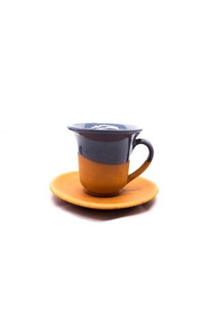 Set aus Tontassen und Kaffeekanne, glasierte Tasse CEZVE - 5