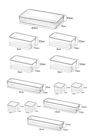 Set mit 12 modularen Schubladen-Organizern, Badezimmer-Make-up – Schmuck-Organizer – Büro-Desktop-Organizer MCH-675 - 7