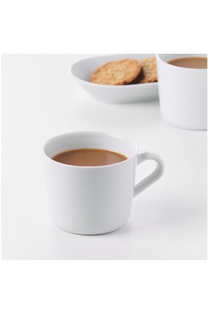 Set mit 2 weißen Tassen, Kaffee- und Teetassen, 240 ml, IKEA99990625 - 2