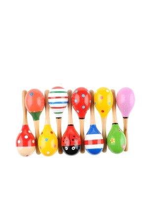 Set mit 3 hölzernen Maracas / QQTKM - 2