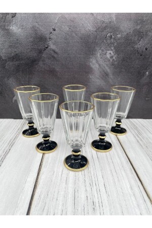 Set mit 6 Flöten, vergoldet, für Kaffee, Wasser, Glas, Kelch, Becher, Bardak yz. Flöte vergoldet - 3