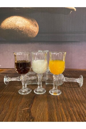 Set mit 6 Larin-Kaffee- und Wassergläsern, transparente Farbe LARİN - 5