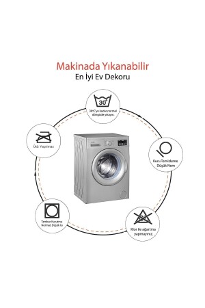 Sevimli Baskılı 2'li Banyo Paspası Seti - Kaymaz Tabanlı, Makinada Yıkanabilir, 50x80cm Ve 40x60cm 04-TKMBP-1JLQ - 7