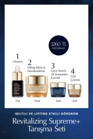 Seyahat Boy Cilt Bakım Seti - Advanced Night Repair Serum 7ml Krem 15ml Gece Kremi 5ml Göz Kremi 3ml ELTY37 - 2