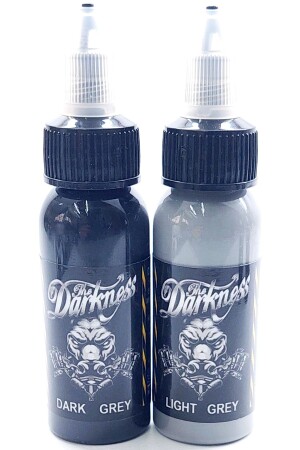 SHADOW TATTOO FARBSET GRAU 2 VERSCHIEDENE FARBEN DUNKELHEIT 30 ML - 2