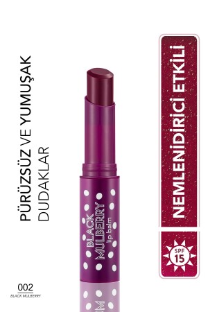 Shea Ve Kakao Yağı Içeren Renkli Dudak Nemlendiricisi (KARADUT) - Lip Balm - 002 - 8690604555376 - 1