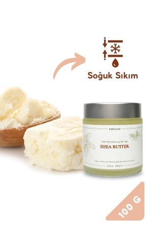 Shea Yağı Soğuk Sıkım Ham Işlenmemiş 1. Sınıf Kalite %100 Raw Virgin Shea Butter 100 gr - 4