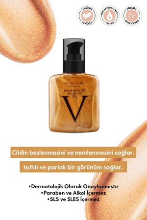 Shimmer Elixir Yüz Vücut Saç Bakım Yağı Vegan Yenileyici Onarıcı Nemlendirici 100ml - 4