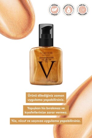 Shimmer Elixir Yüz Vücut Saç Bakım Yağı Vegan Yenileyici Onarıcı Nemlendirici 100ml - 6