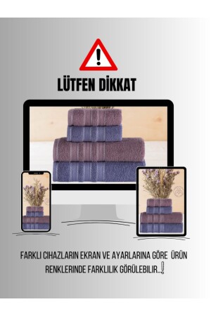 Shine 4 Parça Ekstra Yumuşak Banyo Havlu Seti Hamam Takımı 50x90-100x150 Cm SHİNE2023 - 8