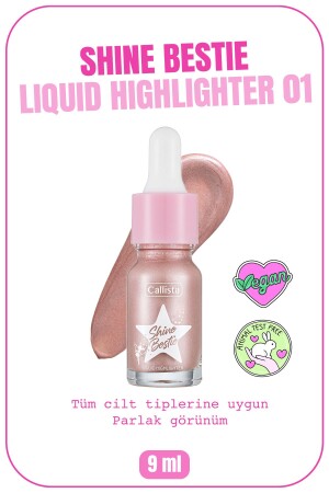 Shine Bestie Highlighter Liquid Illuminator 01 Glam Pixie - 2