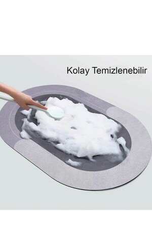 Sihirli Su Emici Anında Kurutma Banyo Paspası Kaymaz Tabanlı Koku Yapmaz Mikrofiber Banyo Matı EveFixbny96214 - 2