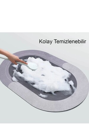 Sihirli Su Emici Anında Kurutma Banyo Paspası Kaymaz Tabanlı Koku Yapmaz Mikrofiber Banyo Matı EveFixbny96214 - 3