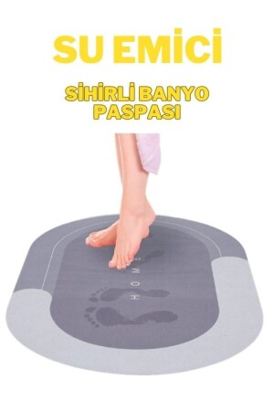 Sihirli Su Emici Kaydırmaz Banyo Paspası Banyo Ayak Matı Mavi - 2