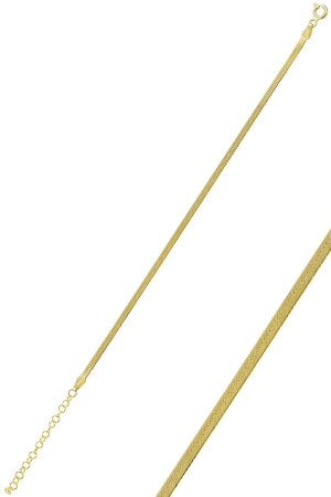 Silber 2-5 mm Dicke Goldfarbe italienisches flaches Modellarmband Sgtl10097gold - 3