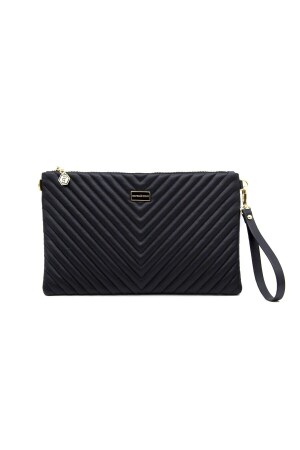 Silber & Polo Schwarz - Schwarzes Sp1034 Damen-Portfolio und Clutch - 5