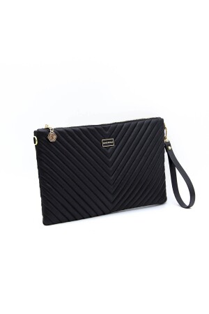 Silber & Polo Schwarz - Schwarzes Sp1034 Damen-Portfolio und Clutch - 6