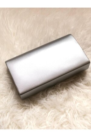 Silberfarbene Damen-Clutch - 5