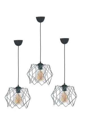 Silberner Design-Kronleuchter aus geräuchertem Glimmer, mehreckig, Wohnzimmer, Küche, Badezimmer, Schlafzimmer, Kinderzimmer, Eingang, Kronleuchter (3 Stück) AVZ010 - 6